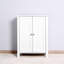 Armoire de plancher de salle de bain blanche à double porte avec tablette réglable - améliore l'organisation dans et au-delà de l'armoire
