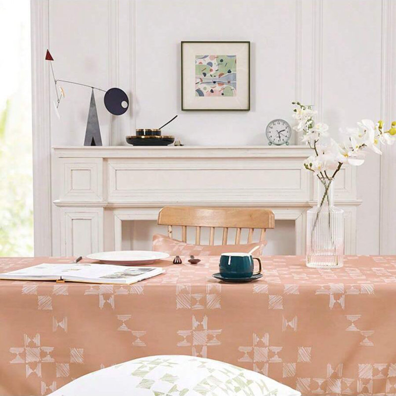 Graffiti Patterned Tablecloth, 1 PCS, 54" x 84", Orange