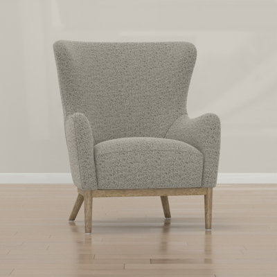 Beige Wingback Accent Chair