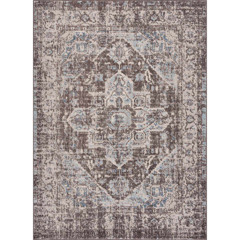 Oriental Indoor Rug, Rectangle 5'2" x 7'