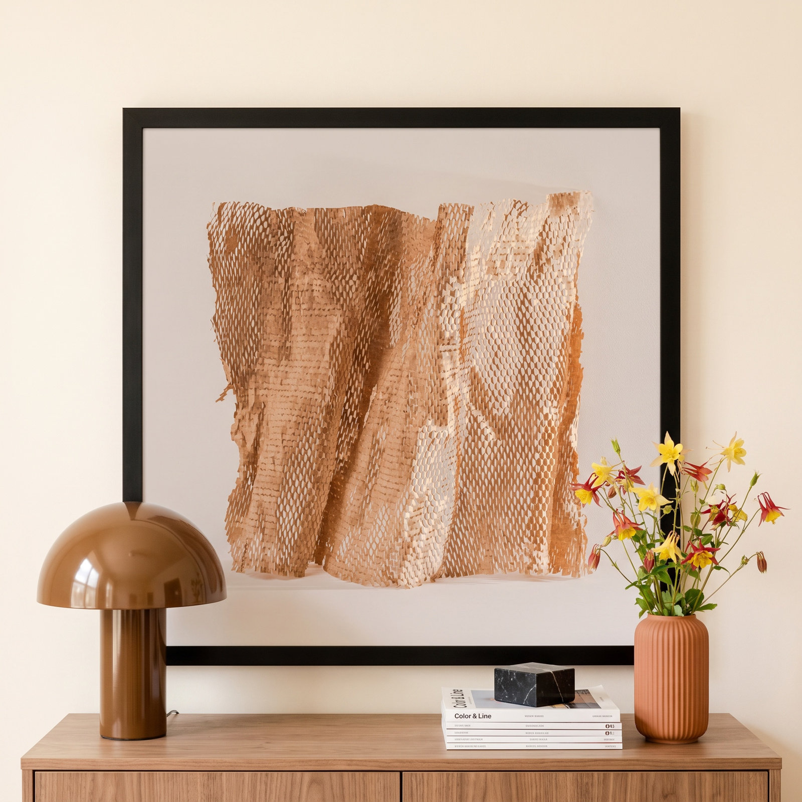 Lorena "Unpackage 3" Photo Print, 36" H x 36" W x 1.25" D, Black