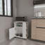 Armoire à micro-ondes à 4 tablettes avec roulettes blanc Design Design moderne et élégant