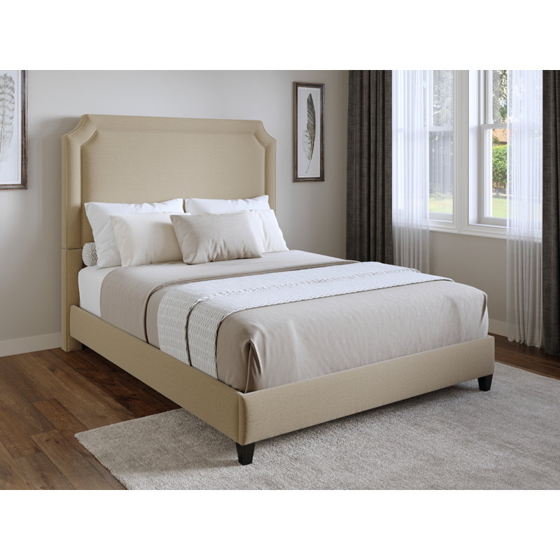 Tête de lit tapissier Waneeta, Grand, Beige