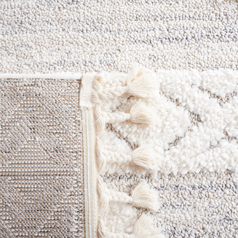 Tapis ivoire / beige Hugley, Rectangle 5 pi 3 po x 7 pi 6 po