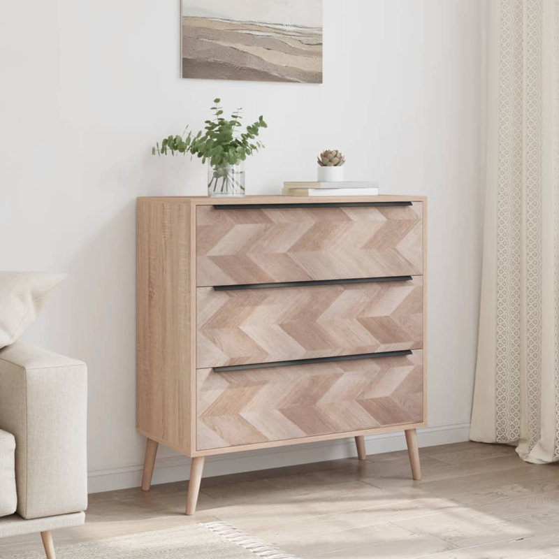 Duryea 80cm W 3 - Drawer Chest of Drawers