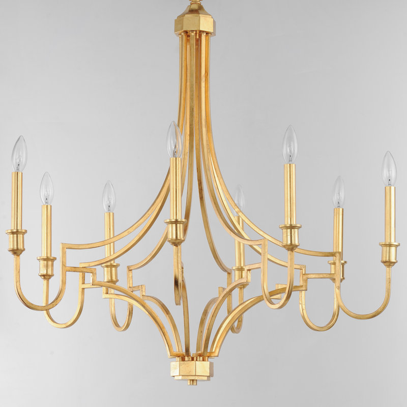 8 - Light Steel Dimmable Classic / Traditional Chandelier
