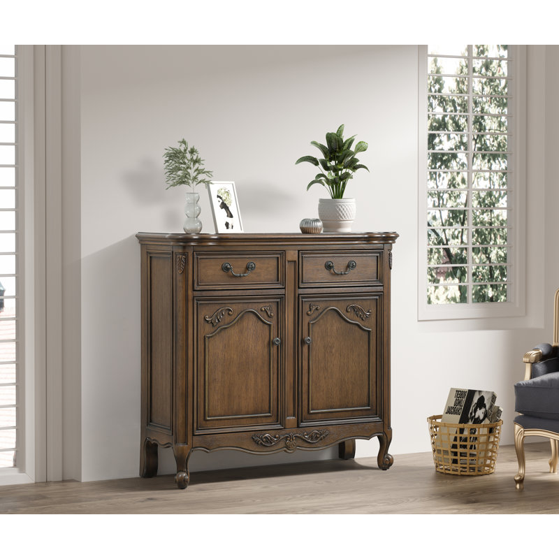 COSMO 2-Drawer Accent Chest, Dark Oak