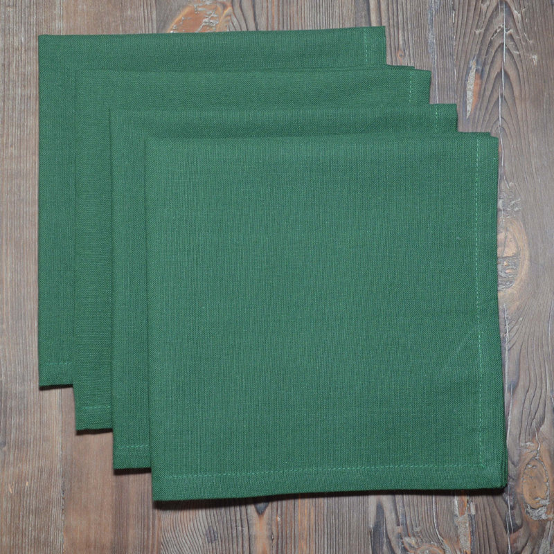 Ensemble de serviettes en coton 4 pièces Aderonke, Vert