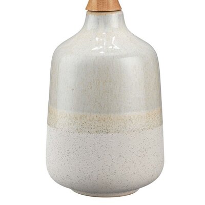 Corrigan Studio® Table Lamp With Ceramic Bottle Shape Body, Cream | Wayfair