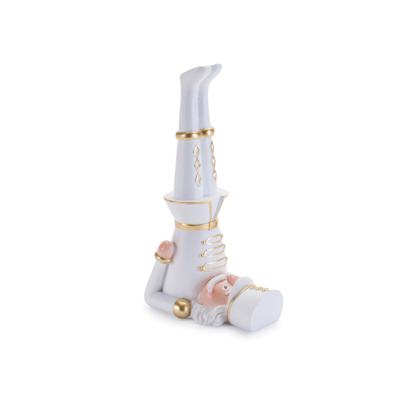 Figurines de yoga casse-noisette (ensemble de 3), Blanc / Doré