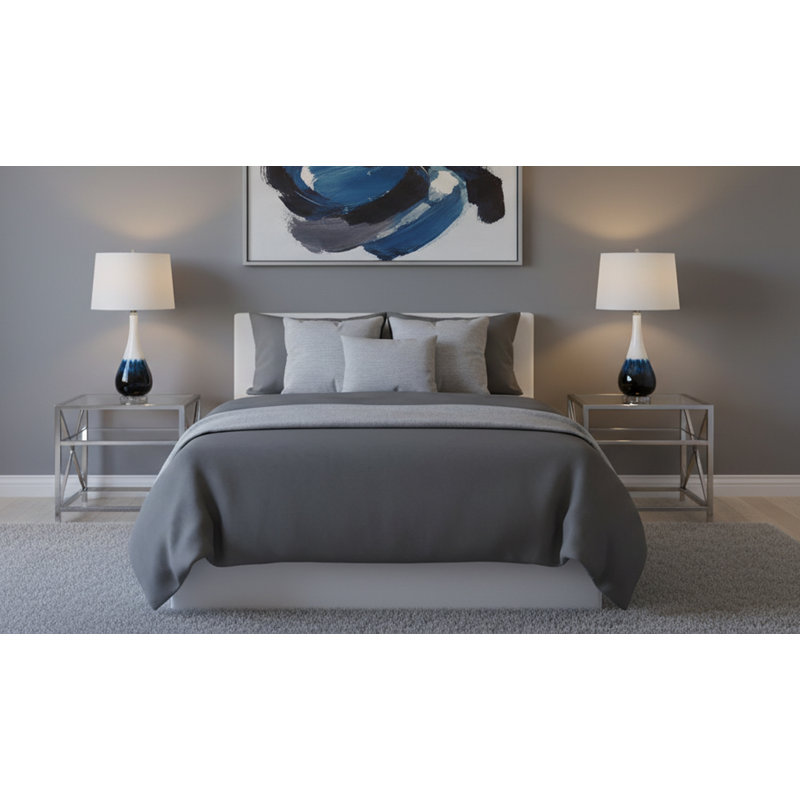 Lampe de table en verre USB