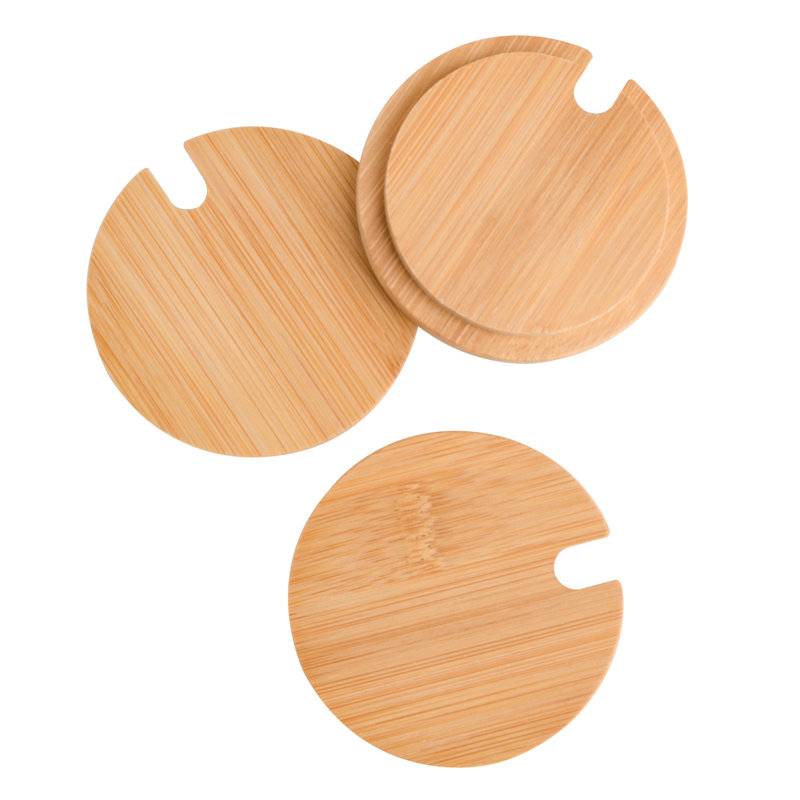 White Ceramic Condiment Jars with Bamboo Lids and Tray