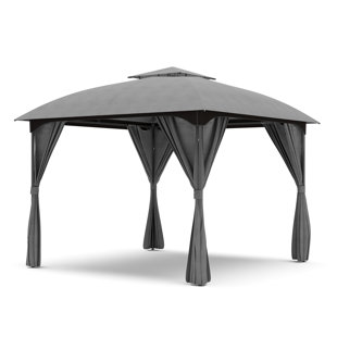 10 Ft. W x 10 Ft. D Iron Patio Gazebo