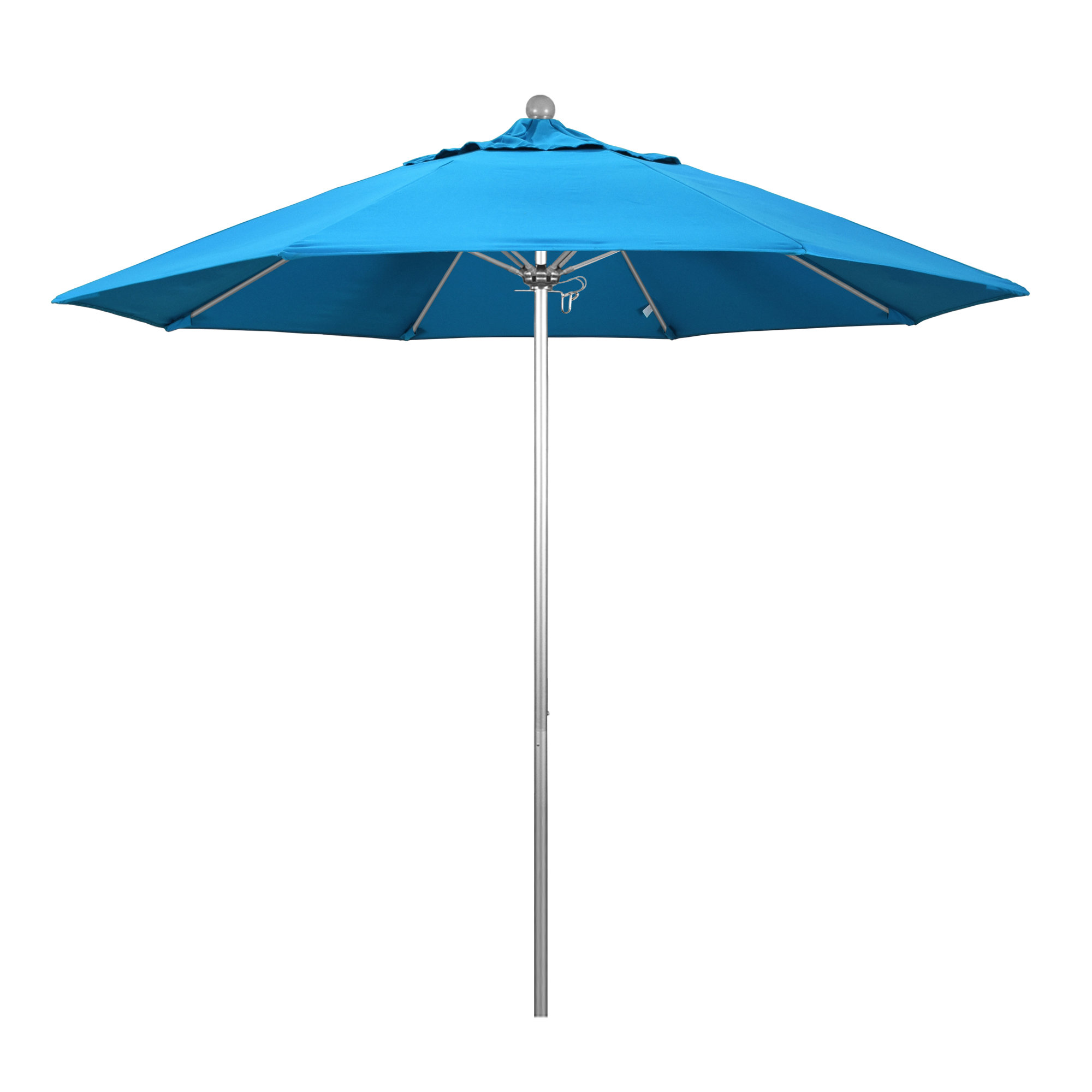 Hibo 108'' Sunbrella® Outdoor Umbrella, Canvas Cyan Sunbrella® Canvas