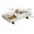 51" Modern Rectangular Coffee Table, Glossy Sintered Stone Table-top-1132601394