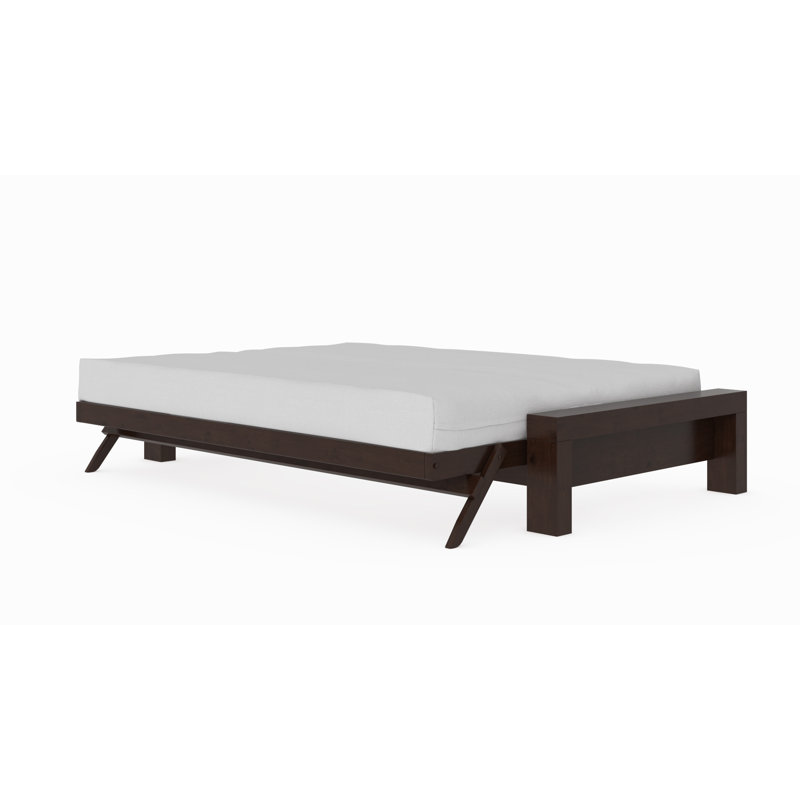 Base de futon en bois massif Anaysha, H 37 po x l 89 po x P 42 po
