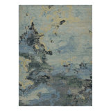 Distressed Homage Hand Knotted Wool Animal Print Area Rug