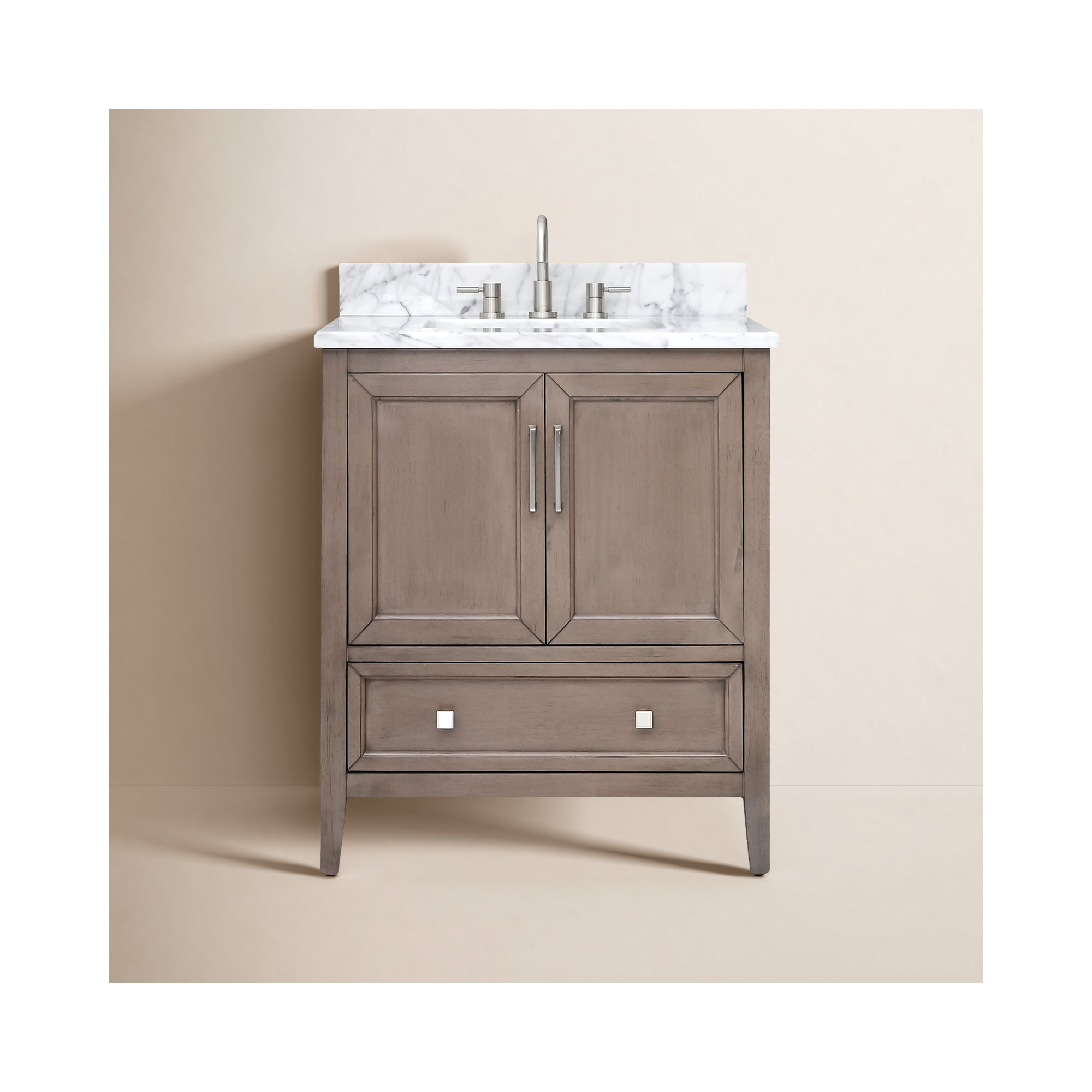 Murrieta 25'' Single Bathroom Vanity, Gray Oak, 25"