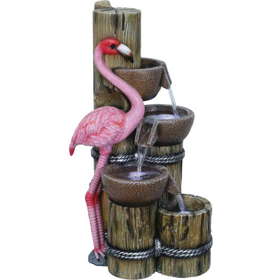 Andrietta Hand Crafted Weather Resistant Floor Fountain with Light