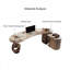 Bureau en pierre frittée en forme de L Modern Light Luxury avec armoire latérale-976850925