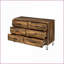 Dressers, 6-Drawer Timeless Walnut Finish | Particle Board Veneer