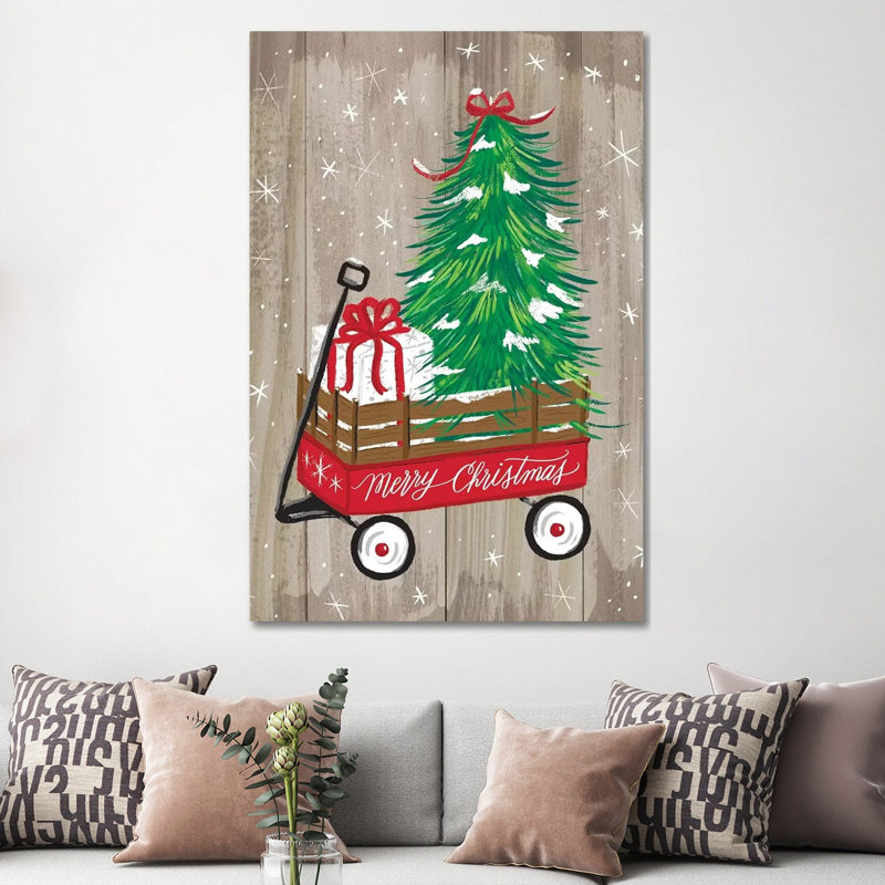 Christmas Farm II 1 Piece Wrapped Canvas Painting, 152.5 cm H x 101.5 cm W
