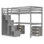 Lit mezzanine avec deux commodes-348128750-348128751