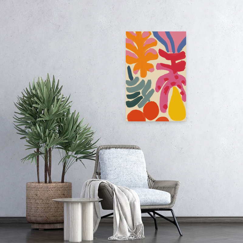 Art contemporain, art contemporain abstrait, audacieux et coloré, H 24 po x l 16 po