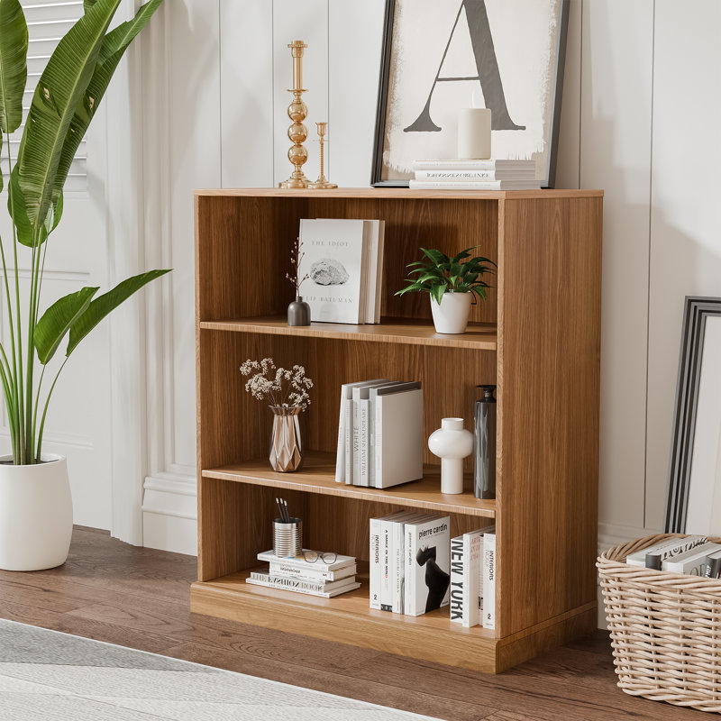 Armoire de rangement en bois avec tablettes réglables sans portes, Bois naturel, H 36 po x l 31 po x P 16 po