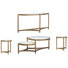 Thurlow Shaped Cocktail Table With 2 Accent Table And Demilune Sofa Table