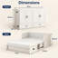 Lit escamotable convertible avec rangement et station de recharge-1964542895