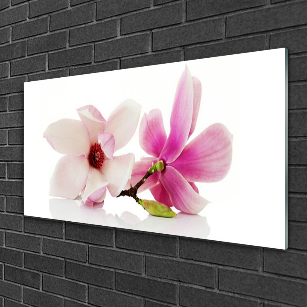 Glasbild Blumen Floral