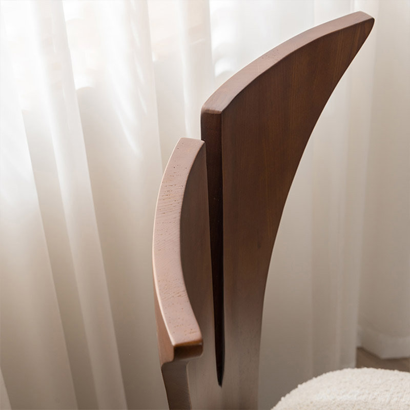 Beige Solid back side Chair(Set of 2)