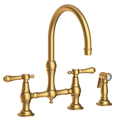 Chesterfield Kitchen Bridge Faucet with Side Spray