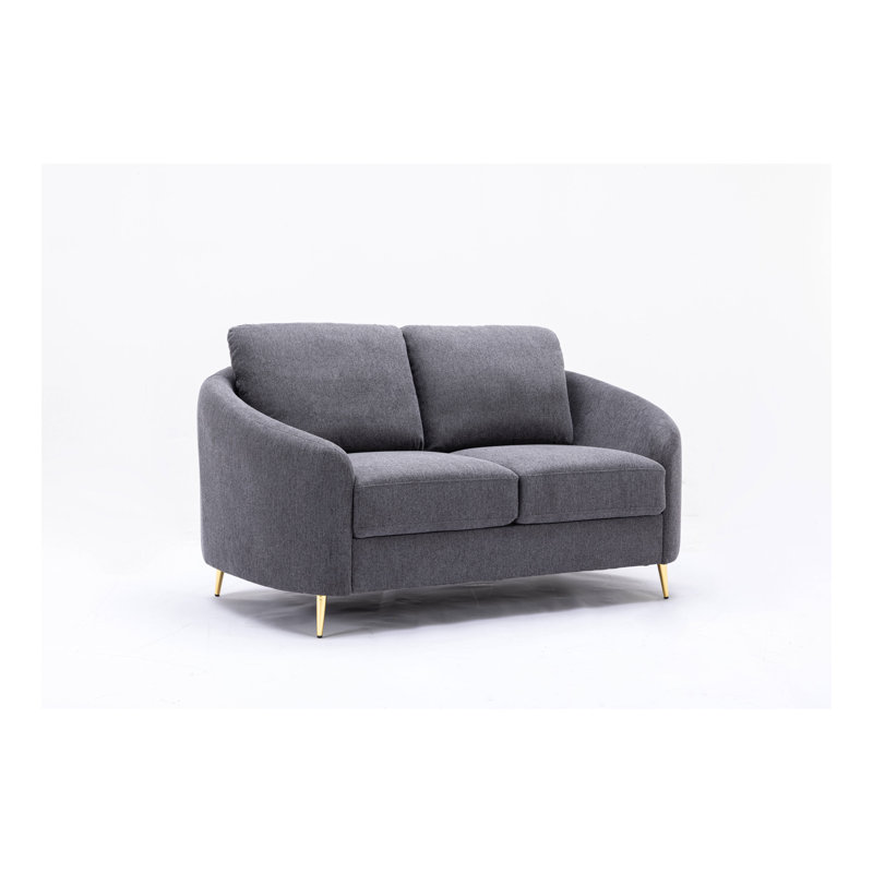 Causeuse en lin gris yuina