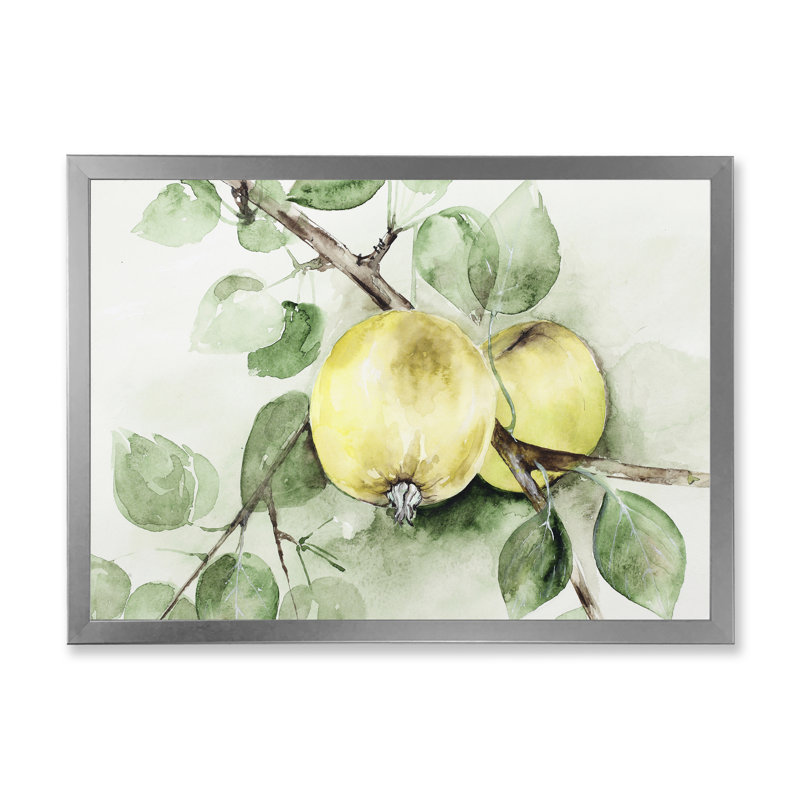 Appels - reproduction de cadre photo sur toile, H 16 po x l 32 po x p 1 po, Argent