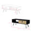 Table basse Magness, salon, noir / macadamia