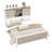 Farmhouse Platform Storage Bed with Bookcase Headboard and Built-In Charging Station-1332075236-1332075233