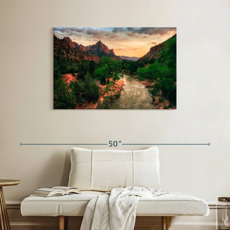 Alvord Sunset At Virgin River, 26" H x 39" W