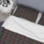 Tartan à carreaux noir et rouge - Ensemble de housse de couette abstrait - Microfibre de polyester-2152418
