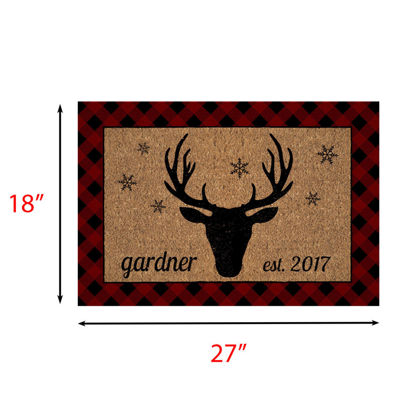 Tapis d'entrée antidérapant Bethie L 27 po x l 0,13 po, Oui