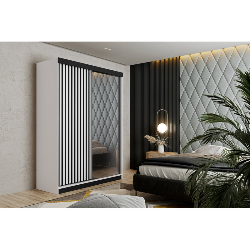 Modern Large 2 Door Wardrobe, White