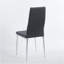 Ensemble de 4 chaises, couleur chrome, siège noir-123318318-123318320