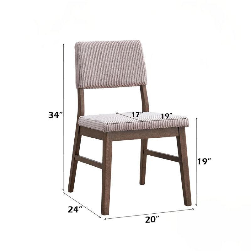 Chaise rembourrée (ensemble de 2), Mauve