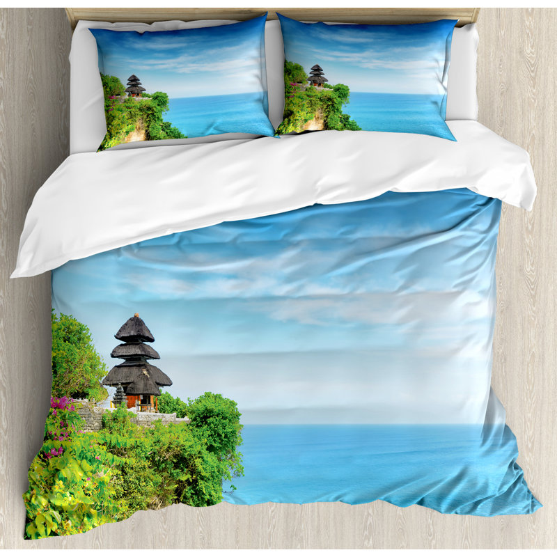 Coastal Polyester Duvet Cover, King Duvet Cover + 2 Shams