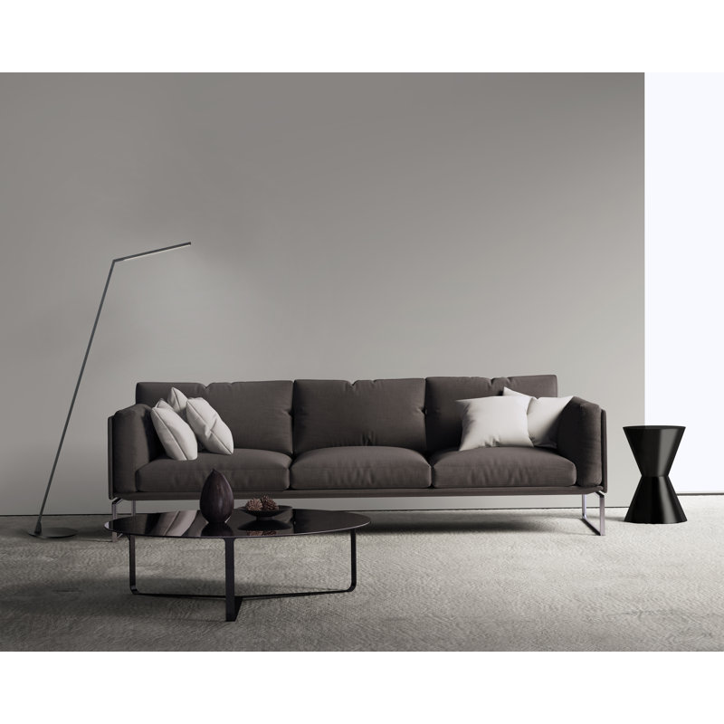 Miter LED Swing Arm Floor Lamp, Brushed Nickel