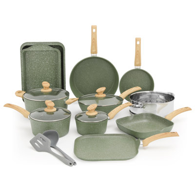 17 - Piece Non-Stick Aluminum Cookware Set