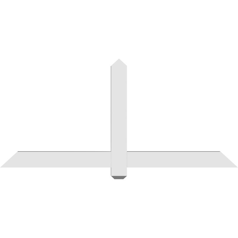 Support à pignon en uréthane Eugene, L 60 po x H 27 1/2 po, P 2 po x F 6 po