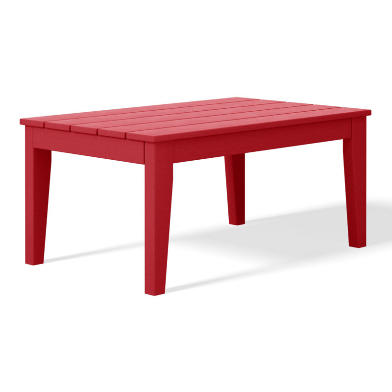 Laguna HDPE Patio Coffee Table, Red