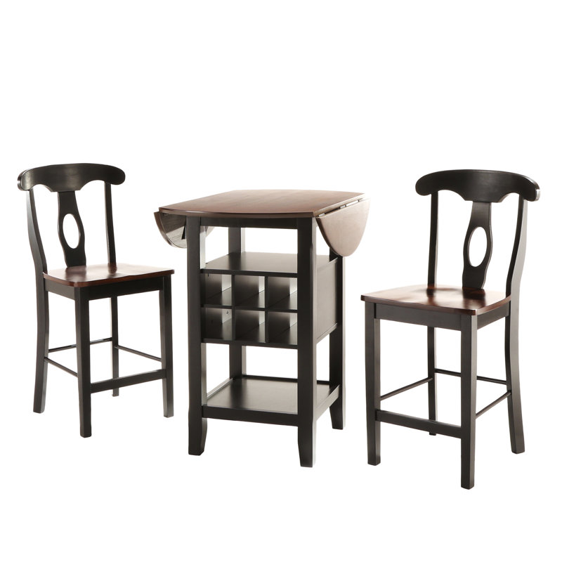 Teneyck 2 - Person Solid Wood Solid Wood Top Four Leg Dining Set